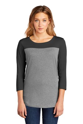 DT2700 District 3.8-ounce 100% Cotton T-Shirt Black/ Grey Frost