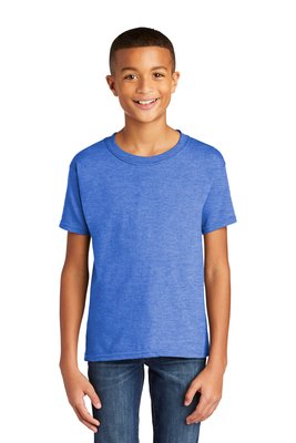 64500B Gildan 4.5-ounce 100% Cotton T-Shirt Heather Royal