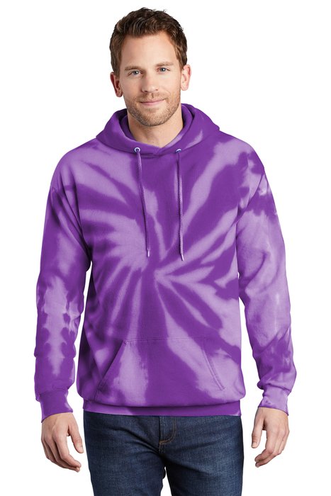 PC146 Port & Company Tie-Dye Pullover Hooded Sweatshirt Purple