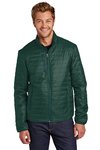J850 Port Authority Packable Puffy Jacket Tree Green/ Marine Green
