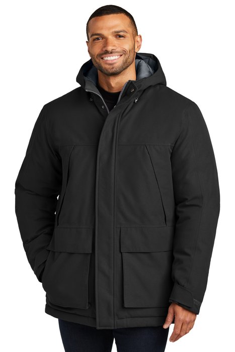 J363 Port Authority Latitude Waterproof Heavyweight Parka Deep Black