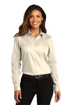 LW808 Port Authority Ladies Long Sleeve SuperPro React Twill Shirt Ecru