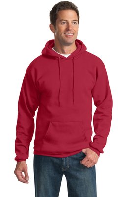 PC90H Port & Company Essential Fleece Pullover Hooded Sweatshirt Red