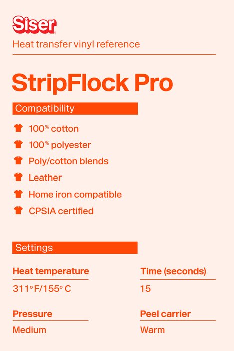 Siser StripFlock Pro Heat Transfer Vinyl Black