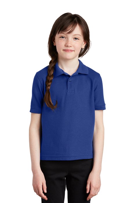 Y500 Port Authority 5-ounce Youth Silk Touch Polo Royal
