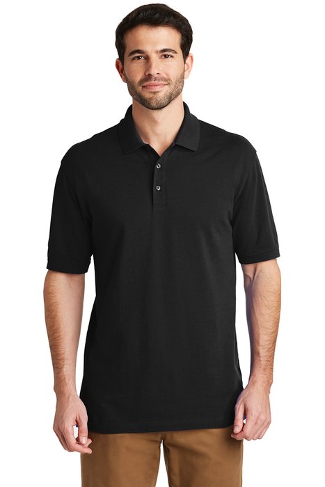 TK8000 Port Authority 6.2-ounce Tall EZCotton Polo Black