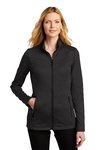 L905 Port Authority Ladies Collective Striated Fleece Jacket Deep Black Heather