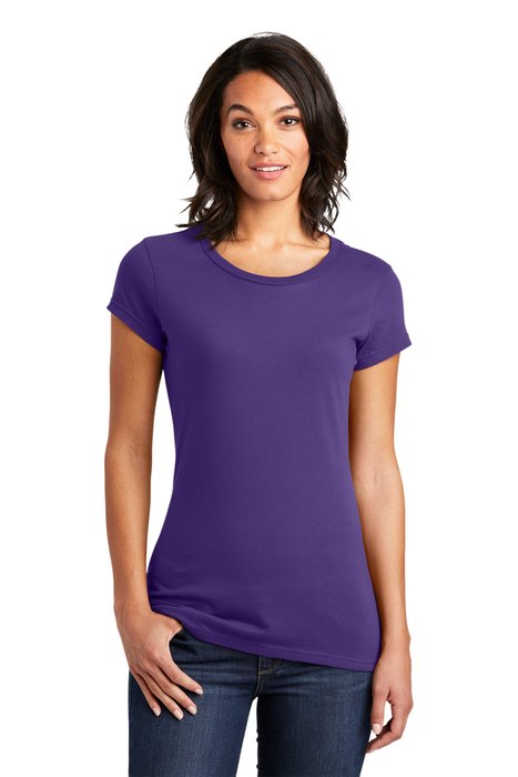 DT6001 District Women's Fitted Very Important Tee Purple