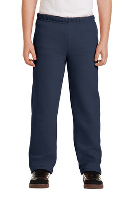 18400B Gildan Youth Heavy Blend Open Bottom Sweatpant Navy