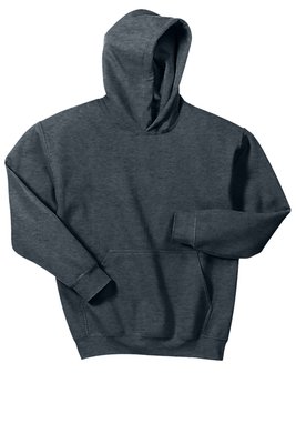 18500B Gildan Youth Heavy Blend Hooded Sweatshirt Dark Heather