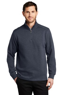 F295 Port Authority Slub Fleece 1/4-Zip Pullover Slate Grey