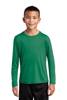 YST420LS Sport-Tek 4-ounce 100% Polyester T-Shirt Kelly Green