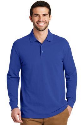 K8000LS Port Authority 6.2-ounce EZCotton Long Sleeve Polo True Royal