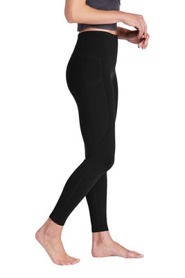 LPST891 Sport-Tek Ladies High Rise 7/8 Legging Black
