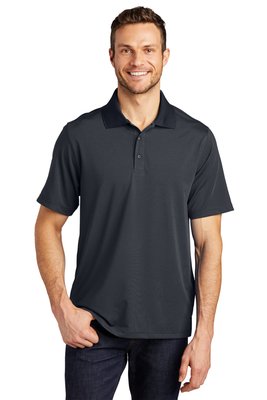 K558 Port Authority 5.3-ounce Fine Stripe Performance Polo Graphite/ Black