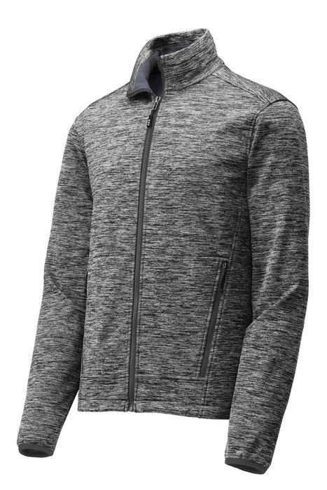 JST30 Sport-Tek PosiCharge Electric Heather Soft Shell Jacket Black Electric