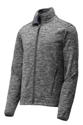 JST30 Sport-Tek PosiCharge Electric Heather Soft Shell Jacket Black Electric