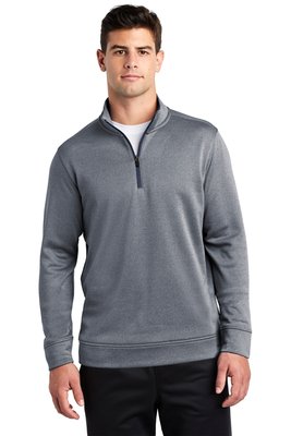 ST263 Sport-Tek PosiCharge Sport-Wick Heather Fleece 1/4-Zip Pullover True Navy Heather