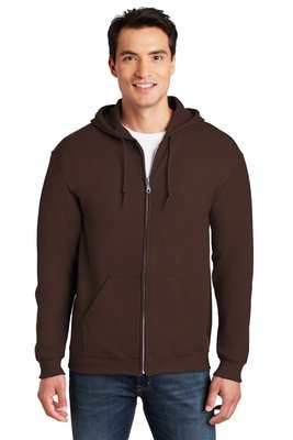 18600 Gildan Heavy Blend Full-Zip Hooded Sweatshirt Dark Chocolate