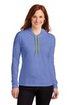 887L Anvil 4.3-ounce 100% Cotton T-Shirt Heather Blue/ Neon Yellow