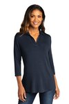 LK5601 Port Authority 6.6-ounce Ladies Luxe Knit Tunic River Blue Navy
