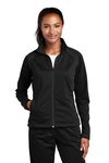LST90 Sport-Tek Ladies Tricot Track Jacket Black/ Black