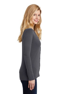 LM1008 Port Authority Ladies Concept Stretch Button-Front Cardigan Grey Smoke