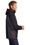 J321 Port Authority Colorblock 3-in-1 Jacket Black/ Magnet/ Signal Red