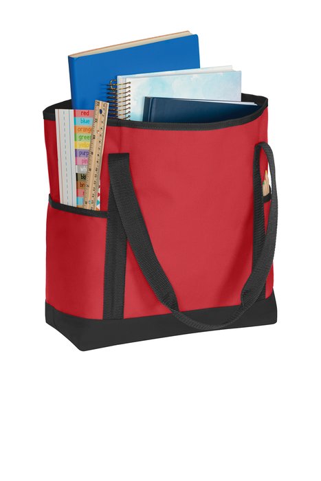 BG411 Port Authority On-The-Go Tote Chili Red/ Black