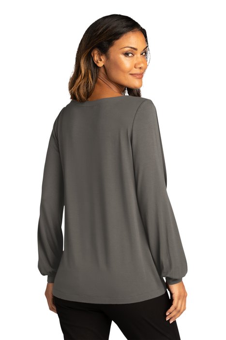 LK5600 Port Authority 6.6-ounce Jewel Neck T-Shirt Sterling Grey