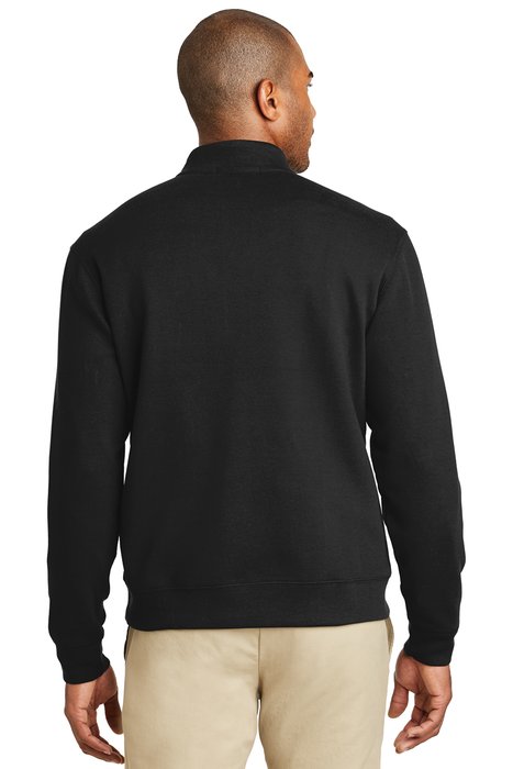 K807 Port Authority Interlock 1/4-Zip Deep Black/ Charcoal Heather