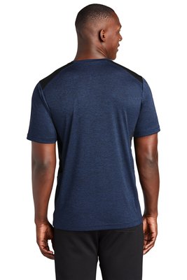 ST465 Sport-Tek 4-ounce 100% Polyester T-Shirt Dark Royal Heather/ Black