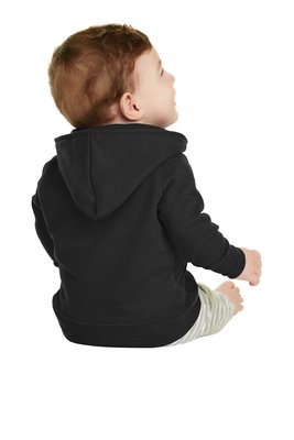 CAR78IZH Port & Company Infant Core Fleece Full-Zip Hooded Sweatshirt Jet Black