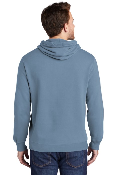 PC098H Port & Company Beach Wash Garment-Dyed Pullover Hooded Sweatshirt Denim Blue
