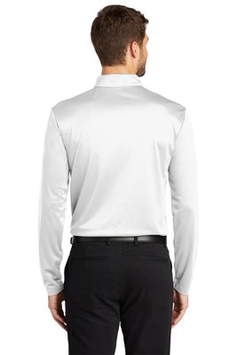 K540LS Port Authority Silk Touch Performance Long Sleeve Polo White