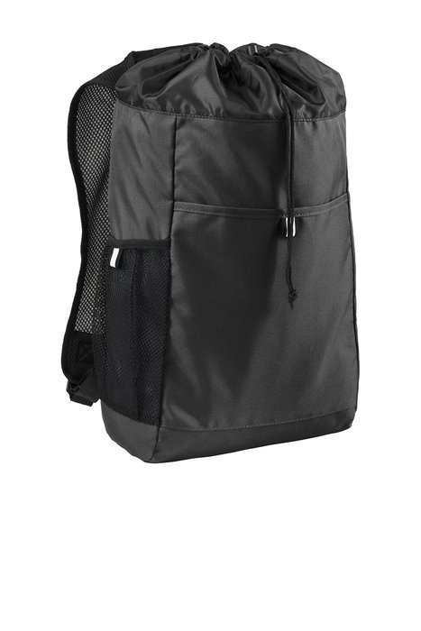 BG211 Port Authority Hybrid Backpack Black/ Black