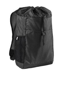 BG211 Port Authority Hybrid Backpack Black/ Black
