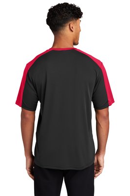 ST354 Sport-Tek 3.8-ounce 100% Polyester T-Shirt Black/ True Red