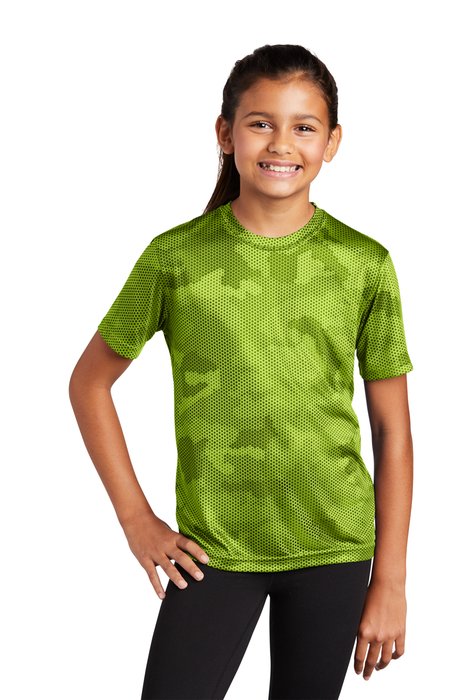 YST370 Sport-Tek 4-ounce 100% Polyester T-Shirt Lime Shock