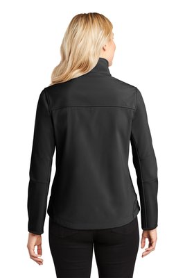 L790 Port Authority Ladies Glacier Soft Shell Jacket Black/ Chrome