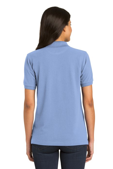 L420 Port Authority 7-ounce Ladies Heavyweight Cotton Pique Polo Light Blue