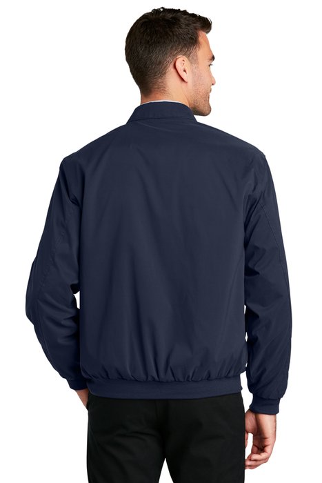 J730 Port Authority Casual Microfiber Jacket Bright Navy/ Pewter