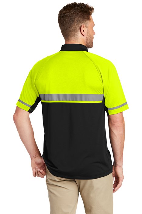 CS423 CornerStone 3.8-ounce Select Lightweight Snag-Proof Enhanced Visibility Polo Safety Yellow/ Black