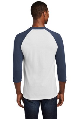 PC55RS Port & Company 5.5-ounce T-Shirt White/ Navy