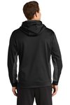 ST235 Sport-Tek Sport-Wick Fleece Colorblock Hooded Pullover Black/ Dark Smoke Grey