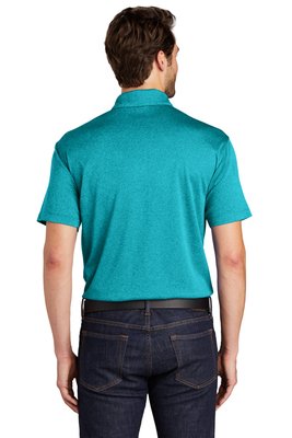 K576 Port Authority 4.5-ounce Trace Heather Polo Tropic Blue Heather