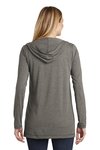 DT156 District Women's Perfect Tri Hooded Cardigan Grey Frost
