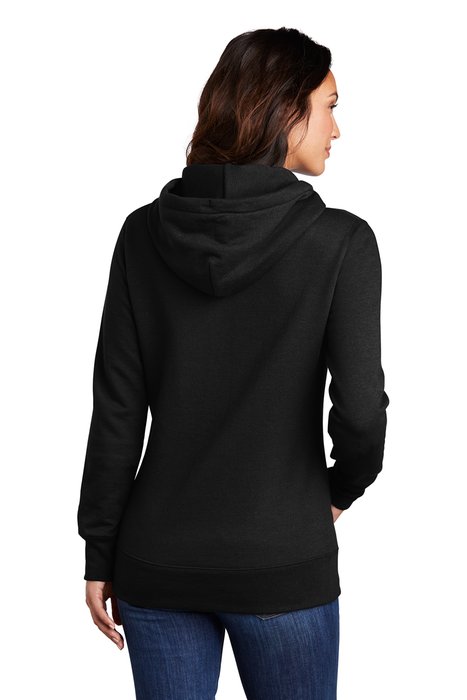 LPC78H Port & Company Ladies Core Fleece Pullover Hooded Sweatshirt Jet Black