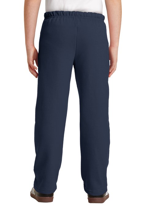 18400B Gildan Youth Heavy Blend Open Bottom Sweatpant Navy