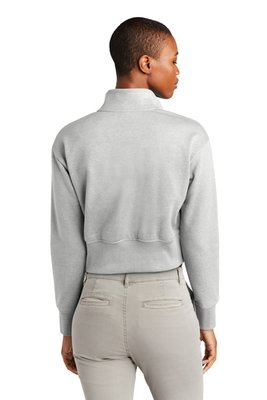 DT6111 District Women's V.I.T Fleece 1/2-Zip Light Heather Grey